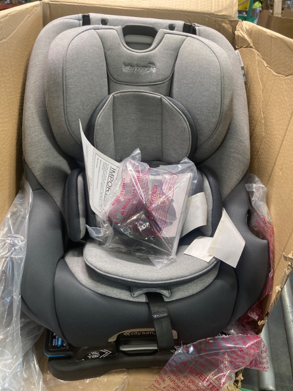 Photo 3 of Baby Jogger City Turn Rotating Convertible Car Seat | Unique Turning Car Seat Rotates for Easy in and Out, Phantom Grey