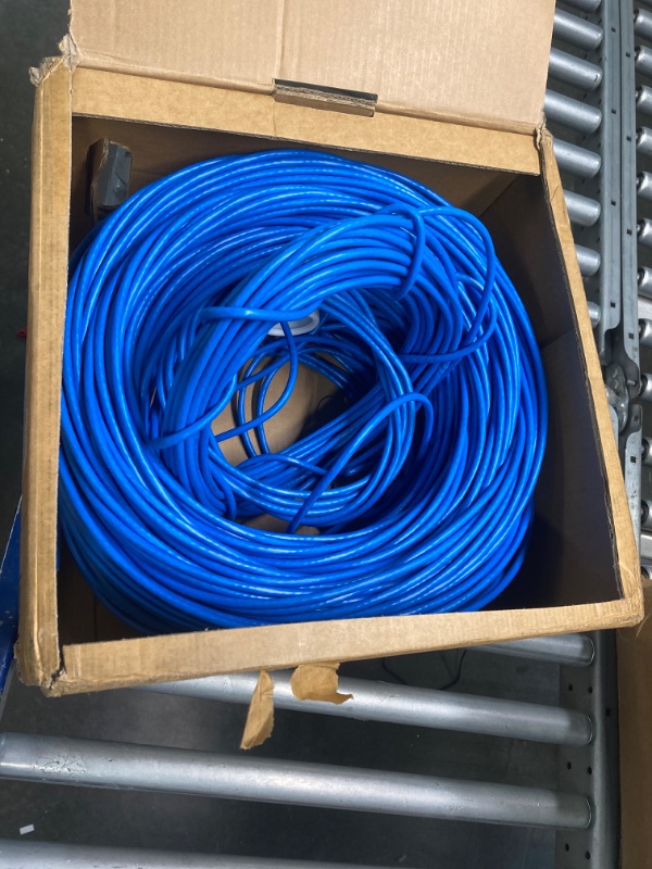 Photo 2 of 1000Ft Cat6 23AWG UTP Solid 4-Pairs Network Ethernet LAN Cable Bulk Blue (CAT6-CCA-1KFT-BL)