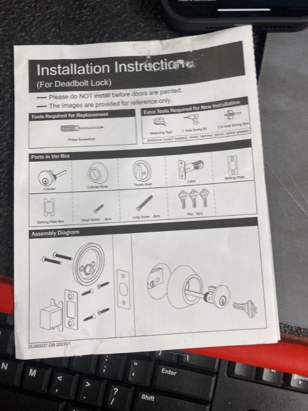 Photo 4 of **NOT A SMART LOCK** AST Fingerprint Door Knob with Autolock, Passage and Privacy Functional Modes, Rechargeable Keyless Smart Door Knob Lock, Digital Door Knob, Biometric Door Knob with APP (Matte Black) ****USED***KEY IS MISSING** 