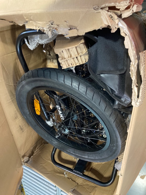 Photo 1 of Bakou eBike Cargo Trailer - Tow Behind Trailers for Electric Bicycles - Heavy-Duty Cargo Storage Utility Cart with Canvas Liner, Large All-Terrain Tires, and Kickstand Deer Trailer