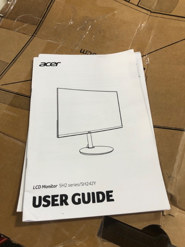 Photo 3 of **FOR PARTS**Acer SH242Y Ebmihx 23.8" FHD 1920x1080 Home Office Ultra-Thin IPS Computer Monitor AMD FreeSync 100Hz Zero Frame Height/Swivel/Tilt Adjustable Stand Built-in Speakers HDMI 1.4 & VGA Port FHD 23.8-inch