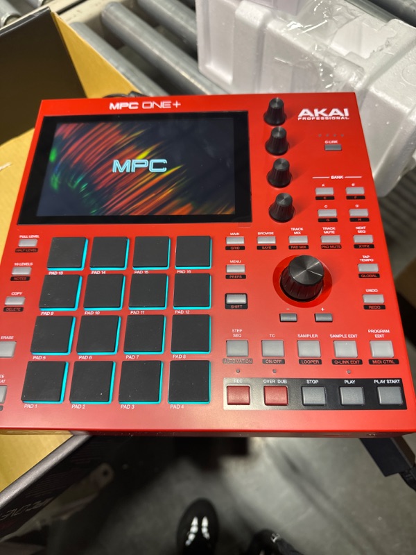 Photo 7 of AKAI Professional MPC One+ Standalone Drum Machine, Beat Maker and MIDI Controller with WiFi, Bluetooth, Drum Pads, Synth Plug-ins and Touchscreen mpc one + - red