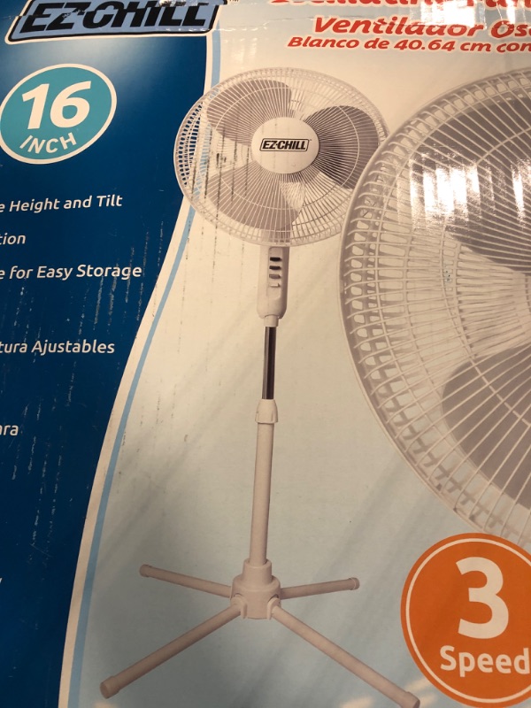 Photo 1 of 16V INCH WHITE STAND UP FAN 