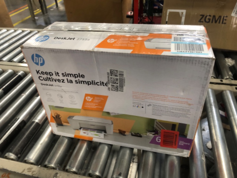 Photo 2 of HP DeskJet 2755e Wireless Color All-in-One Printer with bonus 6 months Instant Ink (26K67A)