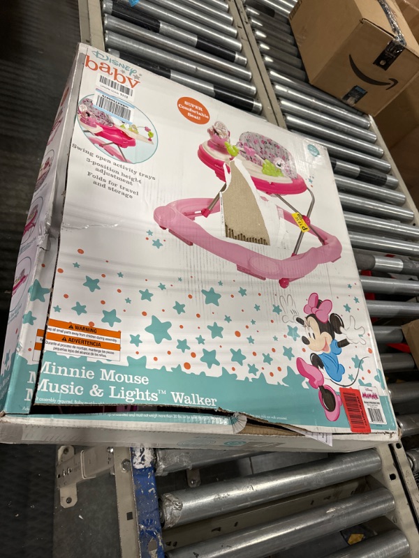 Photo 2 of Disney Baby Minnie Mouse Music and Lights Baby Walker with Activity Tray (Garden Delight)