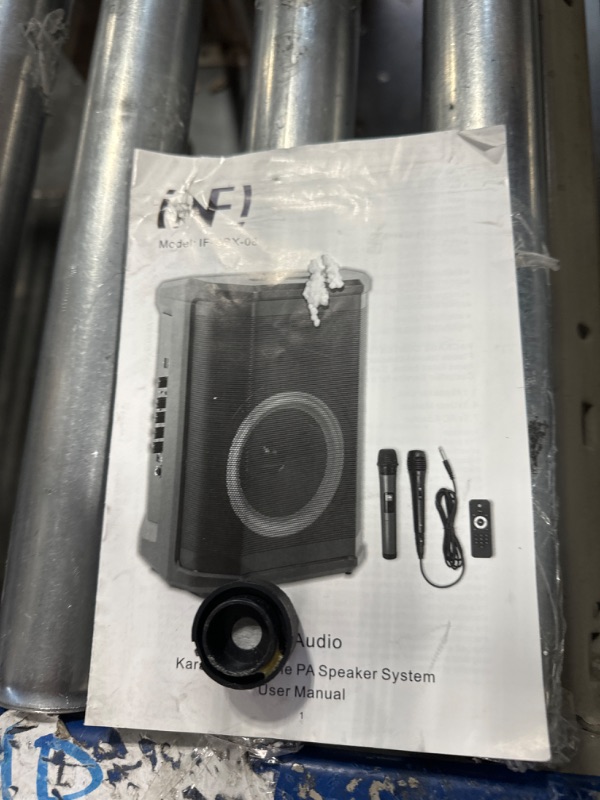 Photo 1 of Karaoke Machine Portable Speaker Karaoke for Adult DJ Audio Equipment Bluetooth Speaker with 2 micrphone 8" woofer Pairing FM Radio PA System Support USB/TF Card, Perfect for Home Outdoor Party