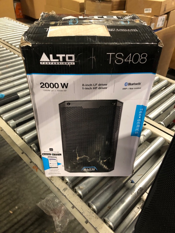 Photo 2 of Alto Professional TS408 - 2000W 8" Powered PA Speaker with 3 Channel Mixer, Bluetooth Streaming, Wireless Loudspeaker linking, DSP and Alto App
