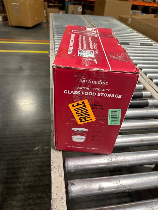 Photo 1 of FineDine 24 Piece Glass Storage Containers with Lids - Leak Proof, Dishwasher Safe Glass Food Storage Containers for Meal Prep or Leftovers, Gray Grey