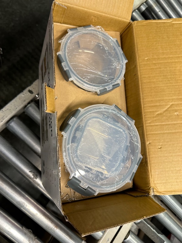 Photo 1 of FineDine 24 Piece Glass Storage Containers with Lids - Leak Proof, Dishwasher Safe Glass Food Storage Containers for Meal Prep or Leftovers, Gray Grey