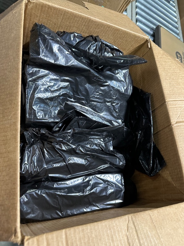 Photo 3 of 55-60 Gallon Trash Bags, Large Black Trash Bags, (Value Pack 100 Bags w/Ties) Extra Large Trash Can Liners.