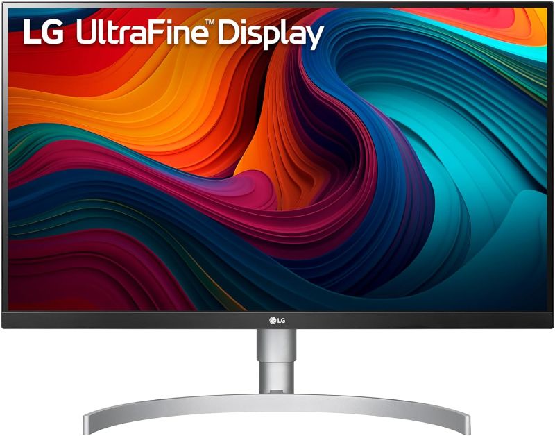 Photo 1 of LG UltraFine UHD 27-Inch 4K UHD 2160p Computer Monitor 27UN850-W, IPS with VESA DisplayHDR 400, AMD FreeSync, and USB-C, White,Silver
