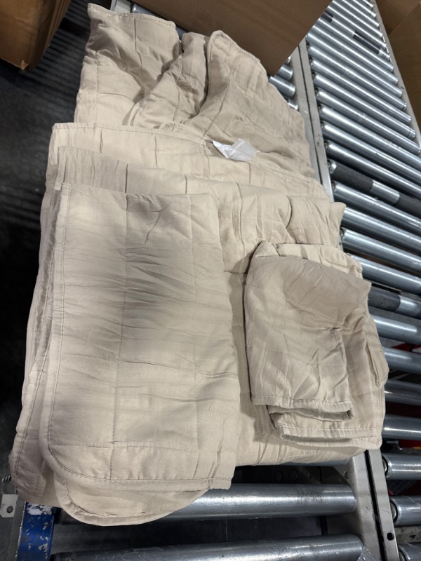 Photo 1 of 104inx90in beige comforter set with two pillow cases 