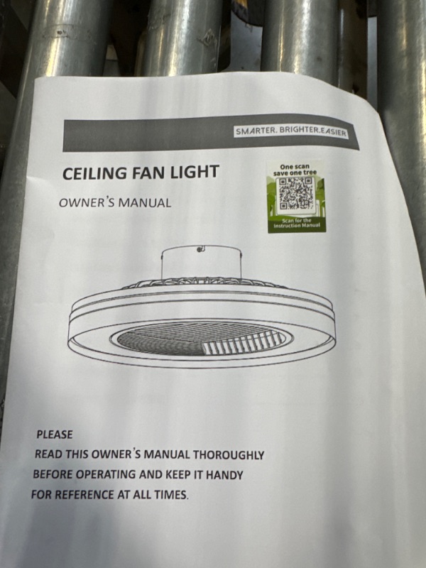 Photo 1 of HUMHOLD Smart Low Profile Ceiling Fan with RGB Lights, 20" Bladeless Ceiling Fans with Alexa/Google Assistant/APP Control, Dimmable LED Ceiling Fan for Bedroom Living Room 4# 20 Inch RGB Backlight, Smart Model | White