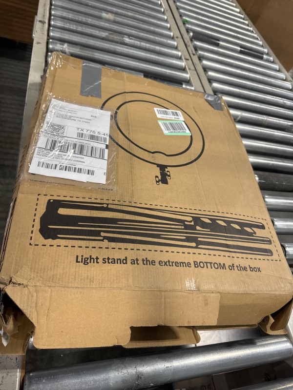 Photo 1 of LED Ring Light with Stand and Phone/iPad Holder, 19 Inch 60W Bicolor 3000K-5800K Large Circle Light with Remote Controller for Photography/YouTube Video/Self-Portrait Shooting/Live-Stream