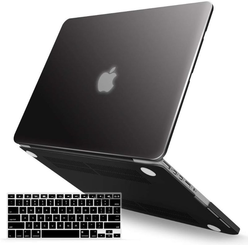 Photo 1 of IBENZER Compatible with MacBook Pro 13 Inch Case 2015 2014 2013 end 2012 A1502 A1425, Hard Shell Case with Keyboard Cover for Old Version Apple Mac Pro Retina 13, Black, R13BK +1 A