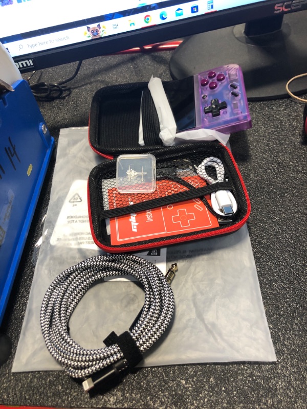 Photo 1 of Bundle:
$80: Miyoo Mini Plus,Retro Handheld Game Console with 64G TF Card,Support 10000+Games,3.5-inch Portable Rechargeable Open Source Game Console Emulator with Storage Case.(Purple) 64G 2-Purple
$4: Aux Cord for iPhone, [3.3ft] iPhone 3.5mm Headphone 