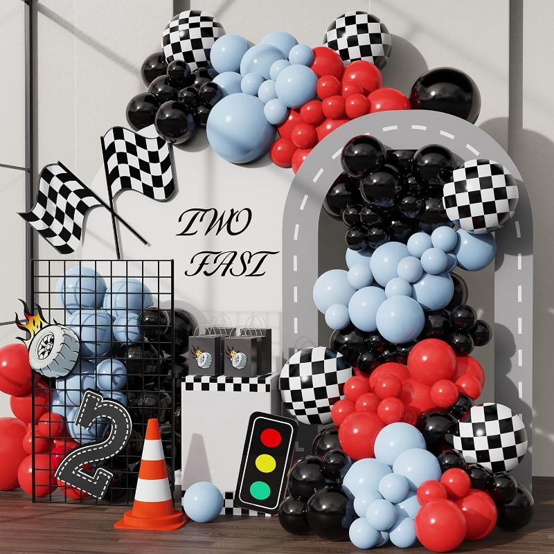 Photo 2 of Bundle:
$17: Yellow Paper strips pack
$23: Race Car Balloons Arch Garland Kit 148PCS Red Blue Black Checkered Flag Foil Balloon Racing Car Theme
$8: Hellow Baby gift bag 16.5" animals suncolor