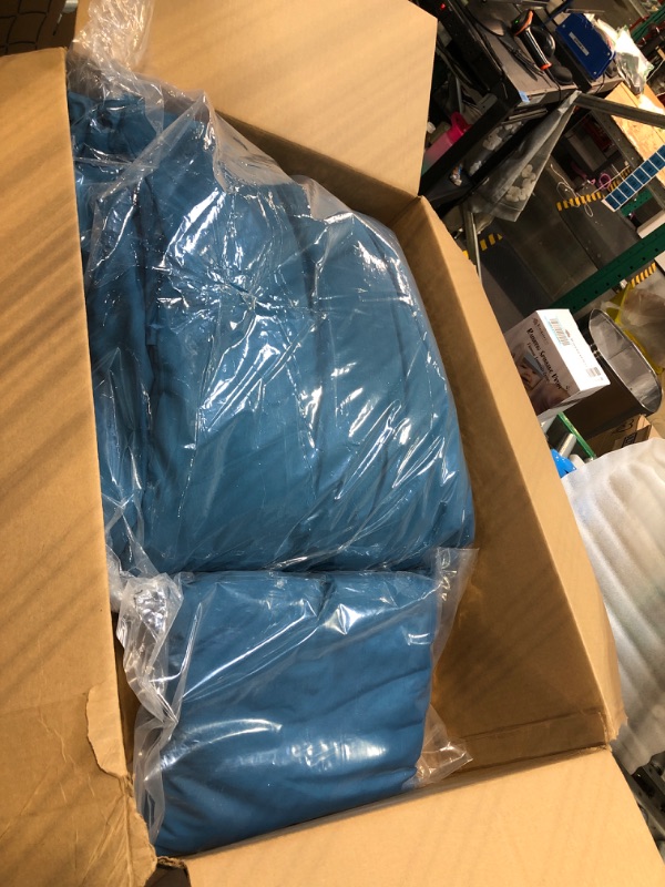 Photo 3 of **SEALED**Bedsure Teal Comforter Set Queen - Bed in a Bag Queen 7 Pieces, Pintuck Bedding Sets Teal Blue Bed Set with Comforters, Sheets, Pillowcases & Shams Queen Teal