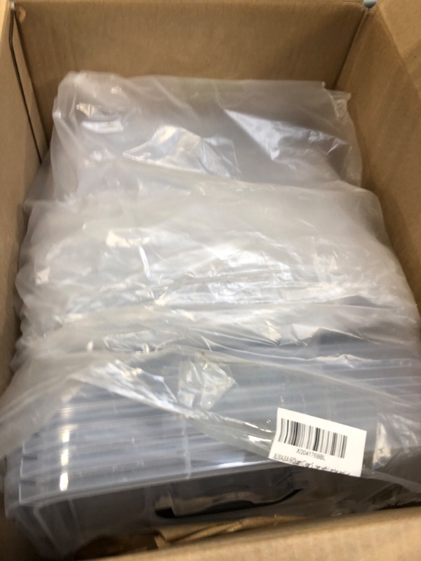 Photo 1 of 6 Quart Clear Storage Latch Box/Bins, 6-Pack Plastic Container with Latches and Lid 6 QT