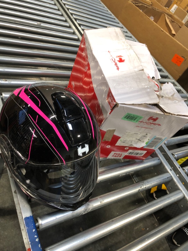 Photo 1 of 1Storm Motorcycle Modular Full Face Helmet Flip up Dual Visor Sun Shield: HB89 Arrow Pink