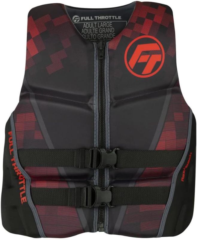 Photo 1 of Full Throttle Adult Rapid Dry Flex Back Life Jacket, Red, 3X-Large 3X-Large Red