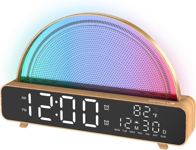 Photo 1 of ANYPLUS Sunrise Alarm Clock Wake Up Light for Kids, Bedrooms, Digital Sunlight Alarm Clock Dawn Simulator with Touch Night Light, 13 Soothing Sounds, Snooze Timer, Dual Alarms, Sunrise Simulation