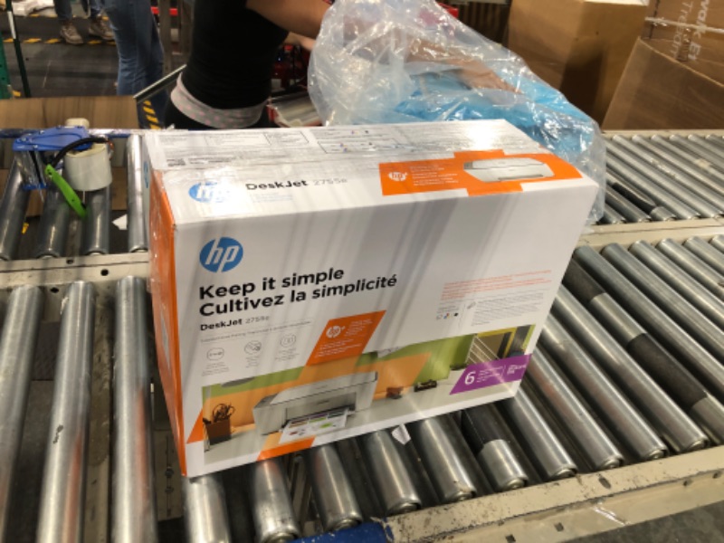 Photo 3 of HP DeskJet 2755e Wireless Color All-in-One Printer with bonus 6 months Instant Ink (26K67A), white