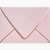 Photo 1 of A7 Pink Envelopes 50 Pack With Rose Gold Border Christmas Envelopes Quick Self Seal, For 5x7 Cards| Perfect for Weddings, Invitations, Photos, Graduation, Baby Shower (Pink-rose golden border) A7 (5.25 x 7.25 Inches) pink-rose gold border