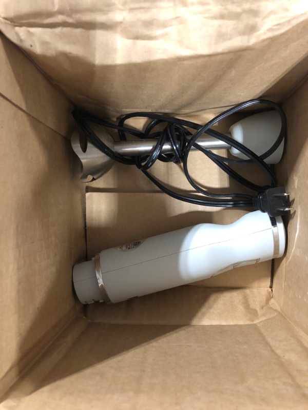 Photo 2 of **FOR PARTS**New House Kitchen Immersion Hand Blender 2 Speed Stick Mixer with Stainless Steel Shaft & Blade, 300 Watts Easily Food, Mixes Sauces, Purees Soups, Smoothies, and Dips, Ivory