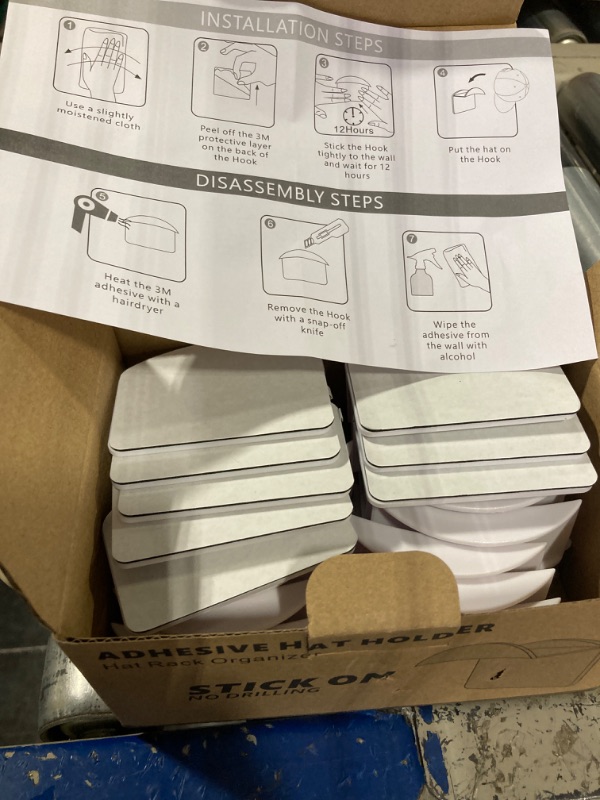 Photo 1 of BRATEAYA Baseball Hat Holder for Wall, Adhesive Hat Racks for Baseball Caps, Super Strong Hat Display Hooks, No Drilling Hat Organizer Men Boys Bedroom Accessories, Clear, Pack of 10 10 Pack Clear