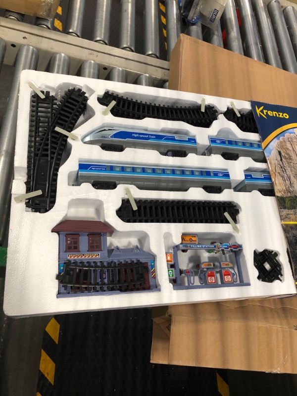 Photo 1 of Electric Train Set for Kids - Train Toy with Tracks, Sounds & Light