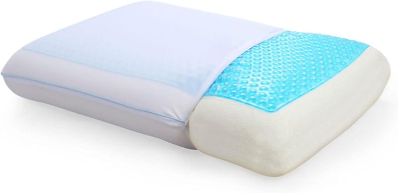 Photo 1 of  Cool Gel and Memory Foam Pillow, Soft and Comfortable Orthopedic Support, Standard

