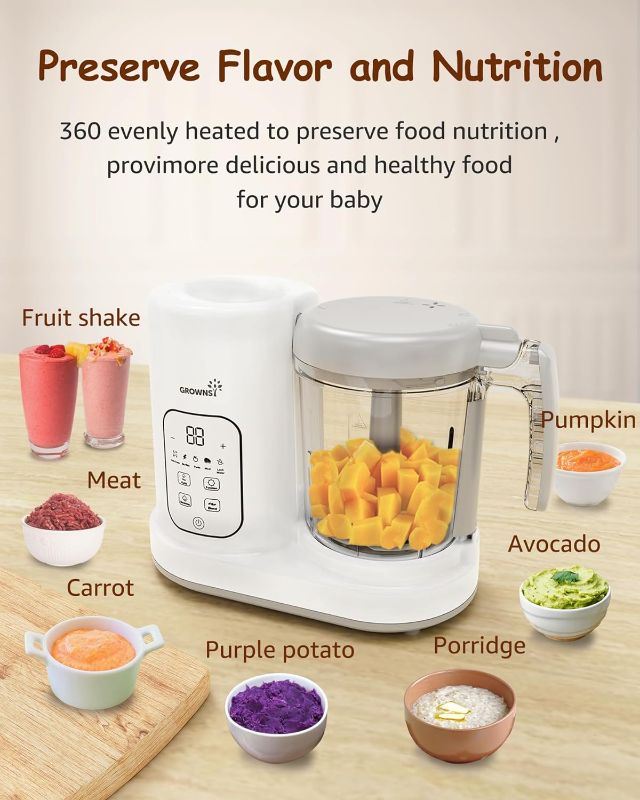 Photo 1 of Baby Food Maker | Baby food Processor | All-in-One Baby Food Puree Blender Steamer Grinder Mills Machine Auto Cooking & Grinding with Self Cleans Touch Screen LCD Display