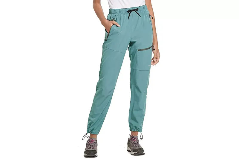 Photo 1 of BALEAF Women's Hiking Pants Quick Dry Lightweight Water Resistant Elastic Waist Cargo Pants for All Seasons