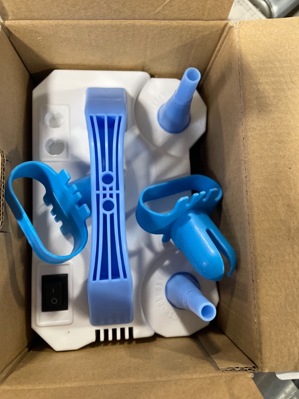 Photo 1 of Electric Air Balloon Pump, Portable Dual Nozzle Electric Balloon Inflator/Blower for Party Decoration,Used to Quickly Fill Balloons - 110V 600W [Blue]
