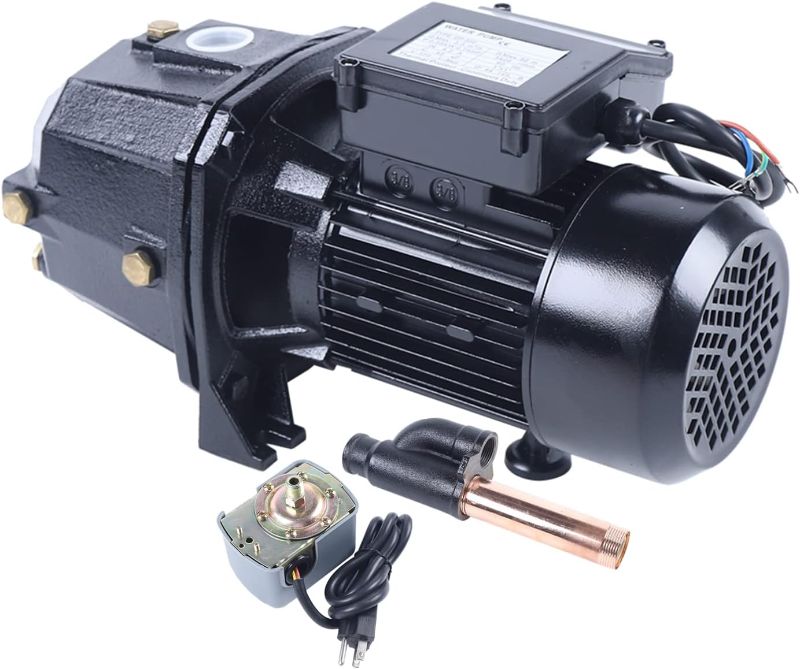 Photo 1 of 1 HP Cast Iron Shallow Well Jet Pump with Pressure Switch, 17 GPM Flow, 184ft High Lift, Garden Lawn Farm Home Irrigation Pressure Booster Pump***USED*** ***FOR PARTS ONLY - ALL SALES ARE FINAL***
