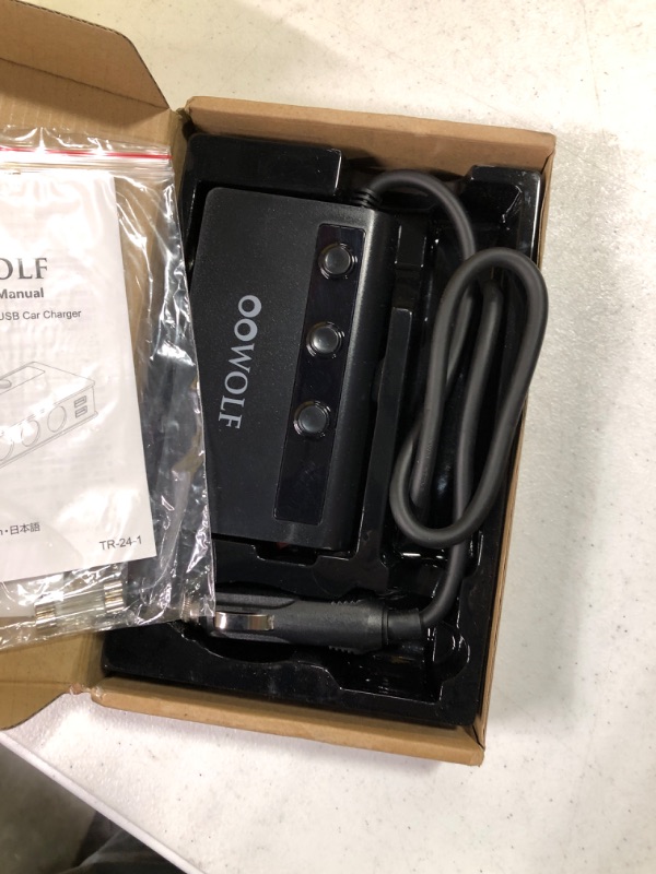 Photo 1 of Cigarette Lighter Adapter, OOWOLF 180W 12V/24V Quick Charge 3.0 3-Socket Splitter 4 USB Ports Car Power Adapter for GPS, Dash Cam, Sat Nav, Phone, Tablet, etc