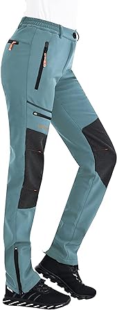 Photo 1 of Postropaky Womens Outdoor Snow Ski Pants Waterproof Hiking Insulated Softshell Pants Snowboard Zipper Bottom Leg  SIZE 10 short