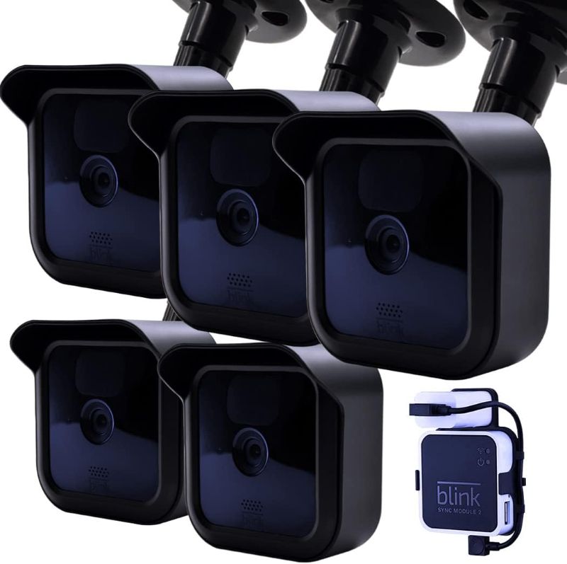 Photo 1 of **WALL MOUNTS NOT CAMERAS** Skyworld Blink Camera Housing and Wall Mount Bracket for Blink XT /XT2 and Blink outdoor3 Indoor/Outdoor with Sync Module Outlet.360° Adjustable Bracket and Weather Proof Protective(Black 5 Pack) black(5+1pack)
