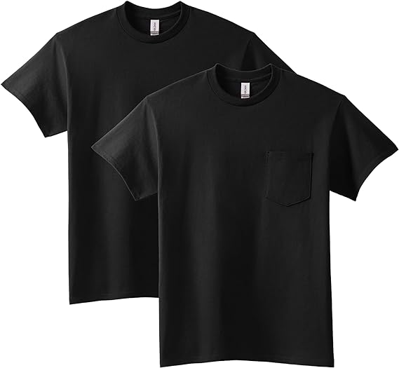 Photo 1 of Gildan Unisex-Adult Ultra Cotton T-Shirt With Pocket, Style G2300, 2-Pack LARGE SIZE