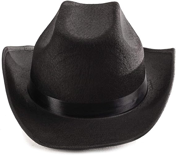 Photo 1 of Funny Party Hats Black Cowboy Hat - Cowboy Hats - Western Hat - Unisex Adult Cowboy Hat - Cowboy Costume Accessories