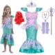 Photo 1 of Ariel Princess Girls The Little Mermaid Halloween Cosplay Kids Costume Fancy Make Up Children Carnival Party Costume unknown size