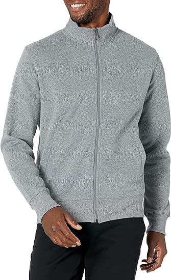 Photo 1 of Amazon Essentials Men's Full-Zip Fleece Mock Neck Sweatshirt SMALL SIZE