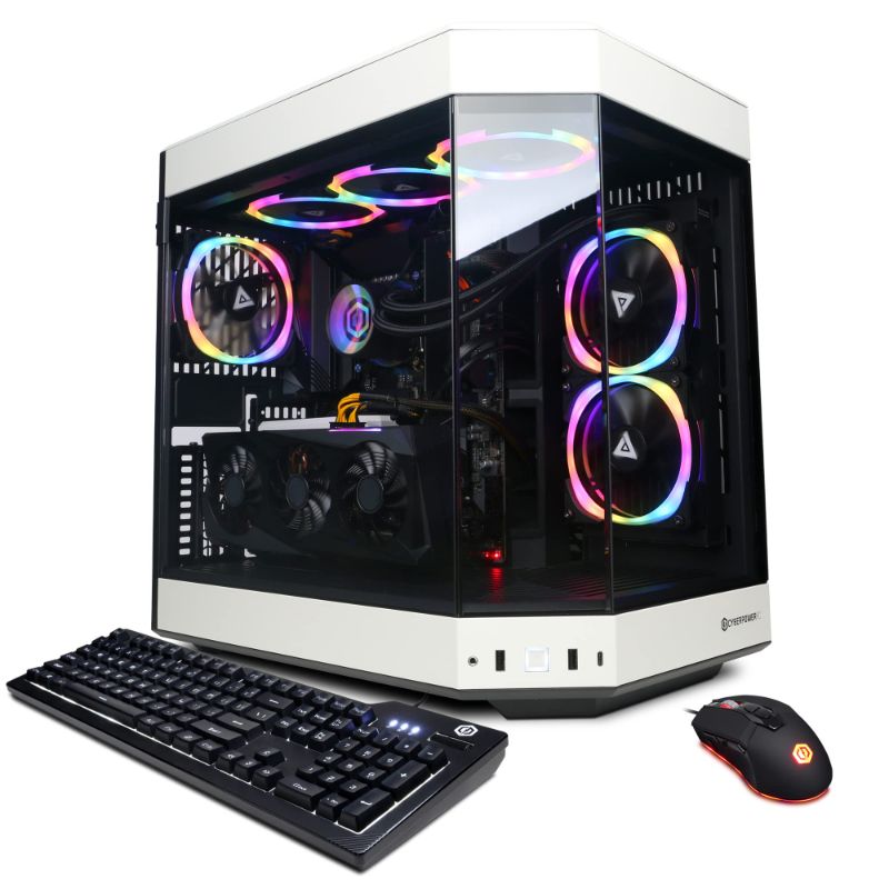 Photo 1 of  CYBERPOWERPC GAMER XTREME VR GAMING PC, INTEL CORE I9-13900KF 3.0GHZ, GEFORCE RTX 4070 12GB, 16GB DDR5, 1TB NVME SSD, WI-FI READY & WINDOWS 11 HOME (GXIVR8080A36),BLACK PC I9-13900KF | RTX 4070 ** for parts only ** 