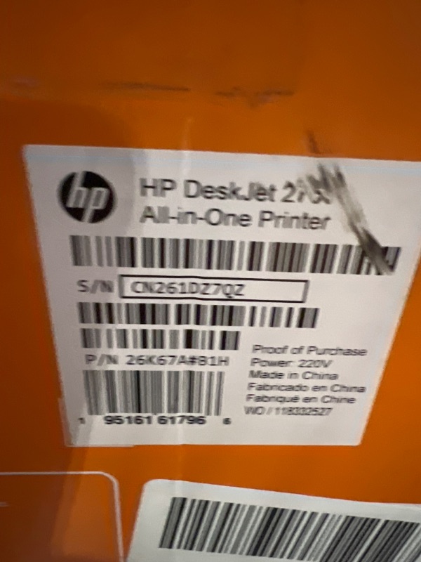 Photo 3 of HP DeskJet 2755e Wireless Color All-in-One Printer 