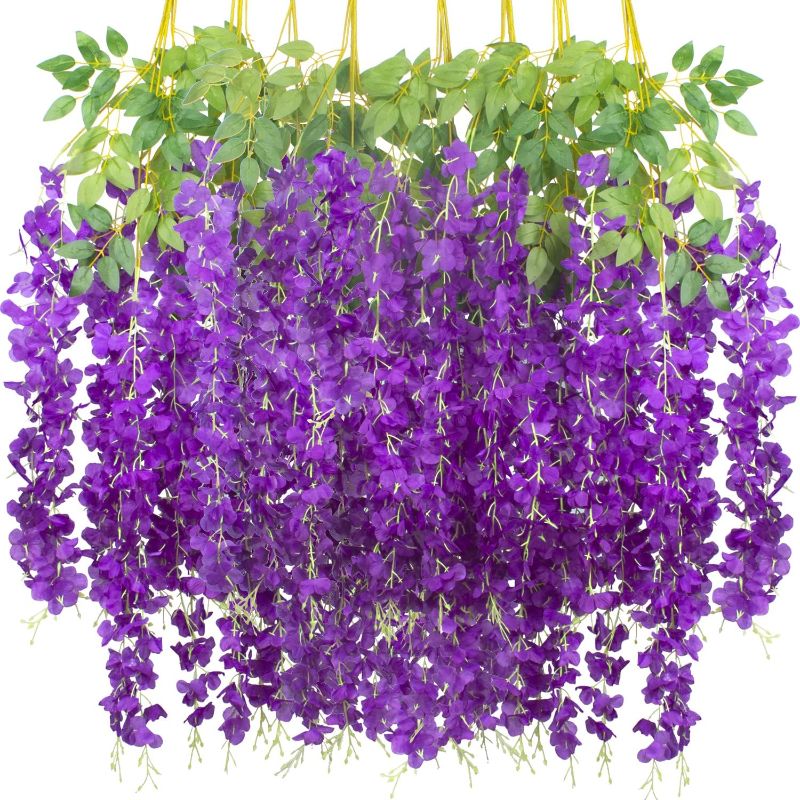 Photo 1 of ***NOT EXACT***
Artificial Flowers Silk Wisteria Vine Ratta Hanging Flower
