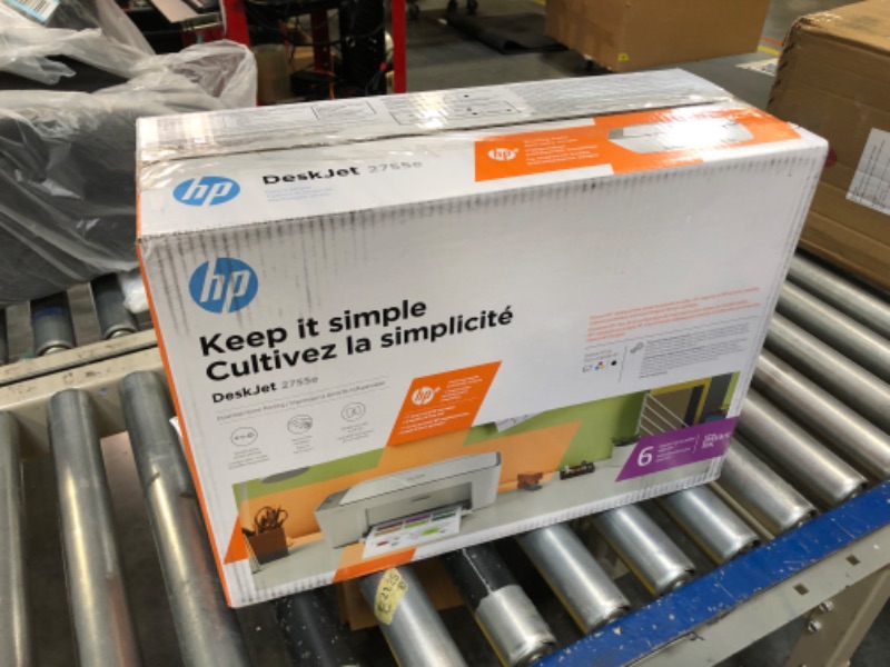 Photo 2 of HP DeskJet 2755e Wireless Color inkjet-printer, Print, scan, copy, Easy setup, Mobile printing, Best-for home, Instant Ink with HP+,white
