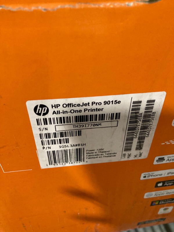 Photo 1 of HP OfficeJet Pro 9015e Wireless Color All-in-One Printer with bonus 6 months Instant ink with HP+ (1G5L3A),Gray