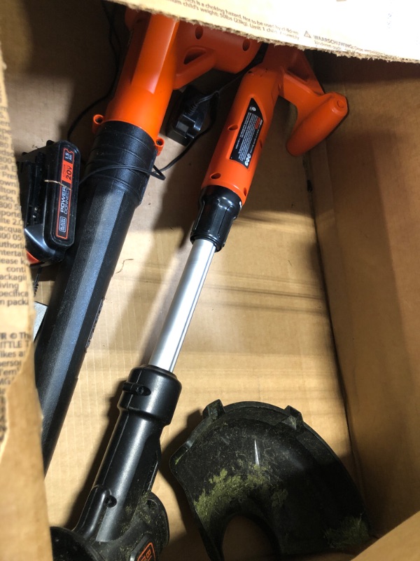 Photo 1 of BLACK+DECKER 20V MAX* POWERCONNECT 10 in. 2in1 Cordless String Trimmer/Edger + Sweeper Combo Kit (LCC222)