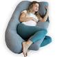 Photo 1 of Pharmedoc Pregnancy Pillows, U-Shape Full Body Pillow – Removable Cooling Cover -Dark Grey – Pregnancy Pillows for Sleeping – Body Pillows for Adults, Maternity Pillow and Pregnancy Must Haves